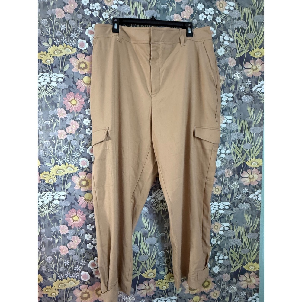 SIMPLY VERA WANG Womens High Rise Pull On‎ Cargo Pants Camel XX Large